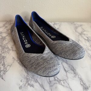 Rothy's gray/black size 8 EUC round toe